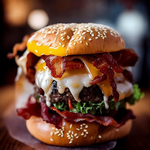 cheeseburger, bacon, mayo, cheddar, hamburger, burger, snack, fast food, food, sandwich, sesame bread, bread, 3d mockup, cheeseburger, burger, burger, burger, burger, burger